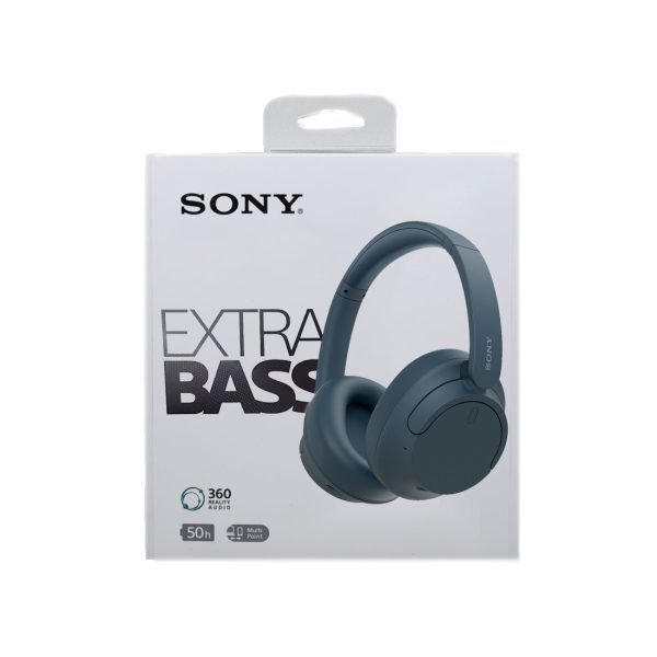 Sony Wireless Noise Cancelling Headphones with Passive Bass Blue.