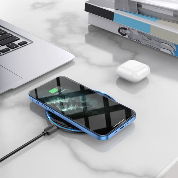 hoco cw6 pro easy 15w charging wireless fast charger black 4