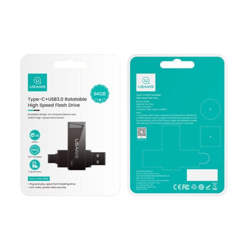 rotatable high speed flash drive type c usba 3 packaging 64gb