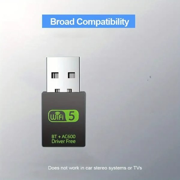 USB WiFi And Bluetooth Adapter,600Mbps Dual Band 2.4G 5G Wireless WiFi Dongle (AC Series) 4