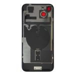 iPhone 15 Plus Back Glass +Steel Plate +Pre Installed MagSafe Magnet +NFC And Flashlight Flex (Black)