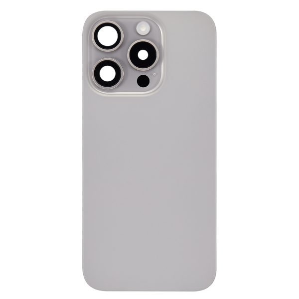 iPhone 15 Pro Back Glass +Steel Plate +Pre Installed MagSafe Magnet +NFC And Flashlight Flex (Natural Titanium)