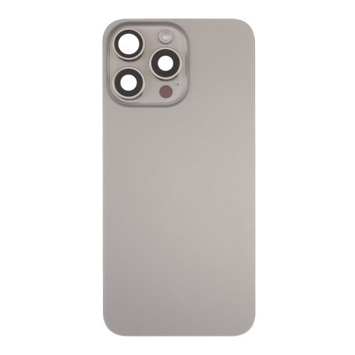 iPhone 15 Pro Max Back Glass +Steel Plate +Pre Installed MagSafe Magnet +NFC And Flashlight Flex (Natural Titanium)
