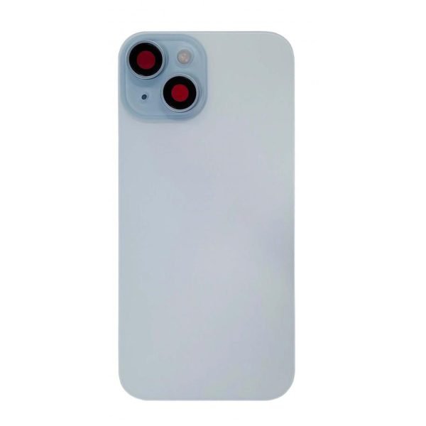 iPhone 15 plus Back Glass +Steel Plate +Pre Installed MagSafe Magnet +NFC And Flashlight Flex (Blue)