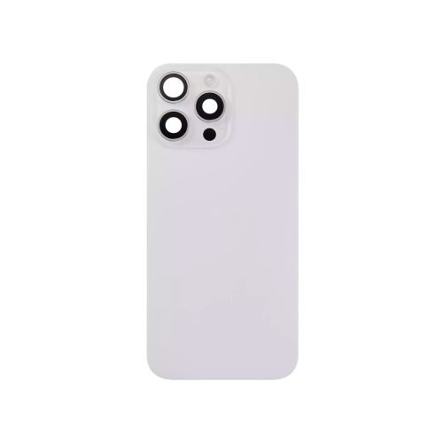 iPhone 16 Pro Max Back Glass +Steel Plate +Pre Installed MagSafe Magnet +NFC And Flashlight Flex (White Titanium)