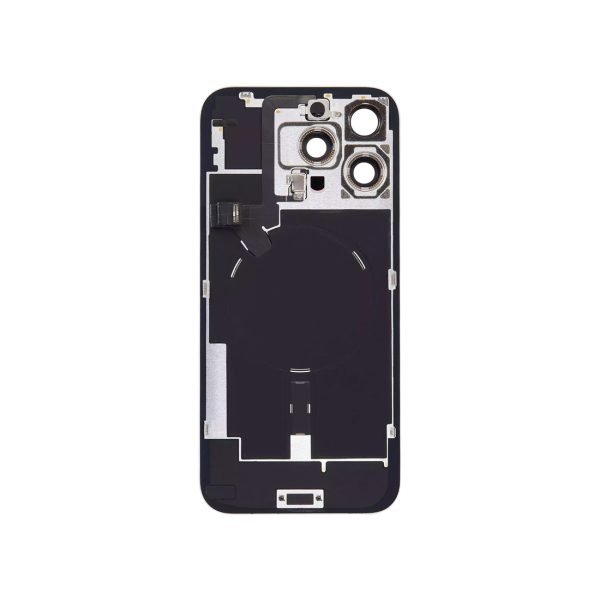 iPhone 16 Pro Max Back Glass +Steel Plate +Pre Installed MagSafe Magnet +NFC And Flashlight Flex White Titanium