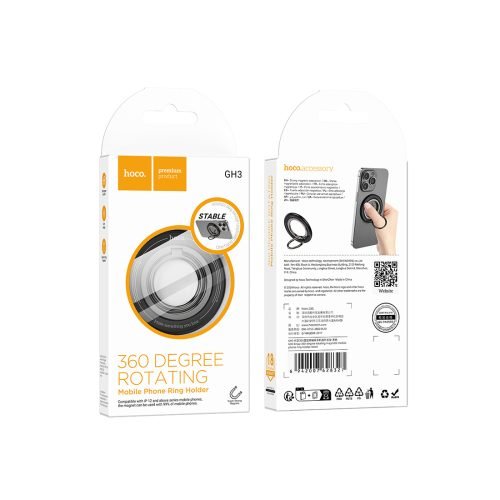 HOCO GH3 Universal Magnetic Ring for Smartphone Black
