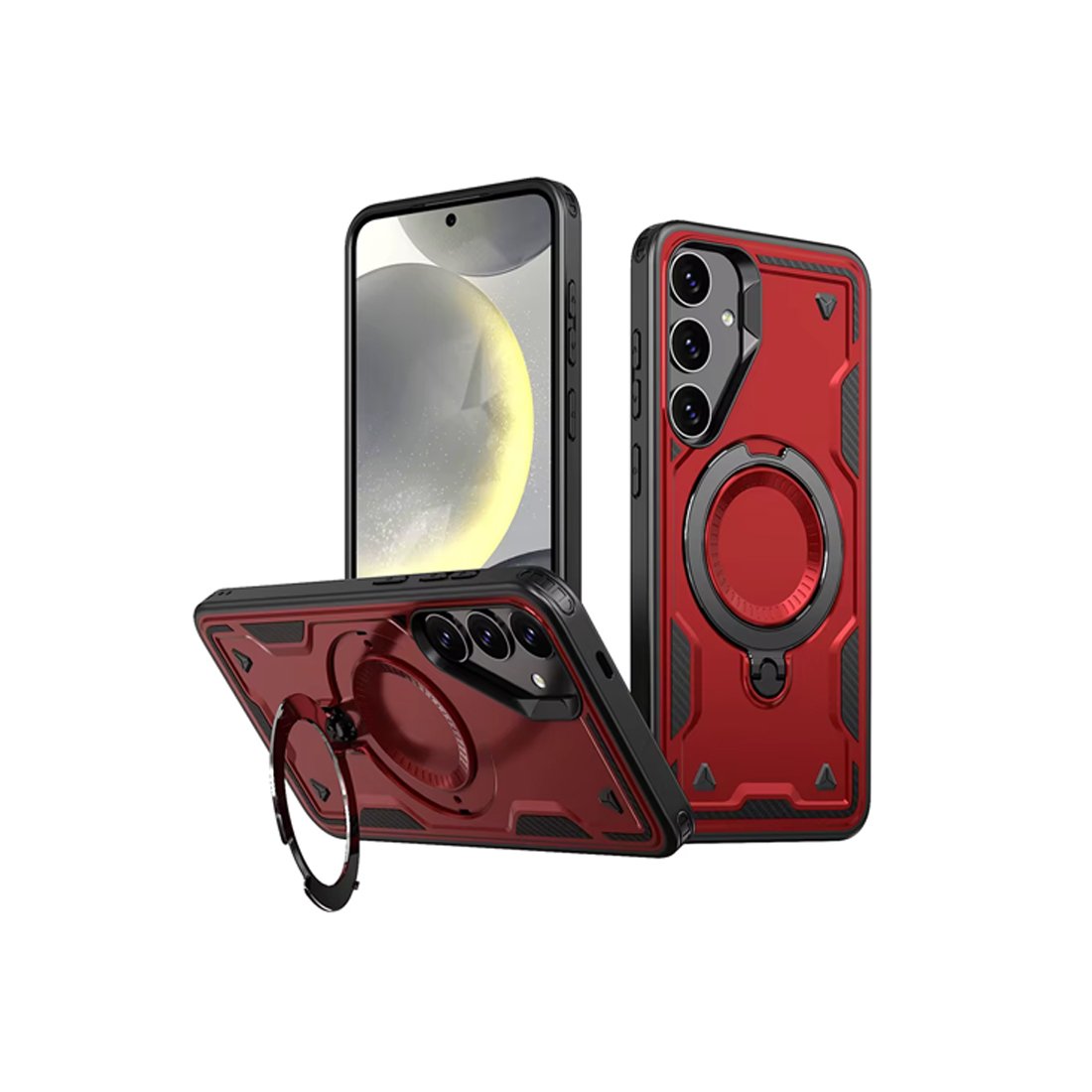 Tough Armor MagSafe Rotating Case For Samsung Galaxy S24 S25 Red Tough Armor MagSafe Rotating Case For Samsung Galaxy S24 S25 Red