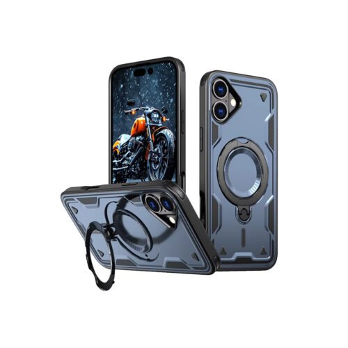 Tough Armor MagSafe Rotating Case For iPhone 16 16Plus Navy Blue