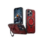 Tough Armor MagSafe Rotating Case For iPhone 16 Pro Max Red