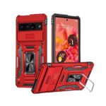 Rugged Armor Ring Stand With Camera Cover Case For Google Red