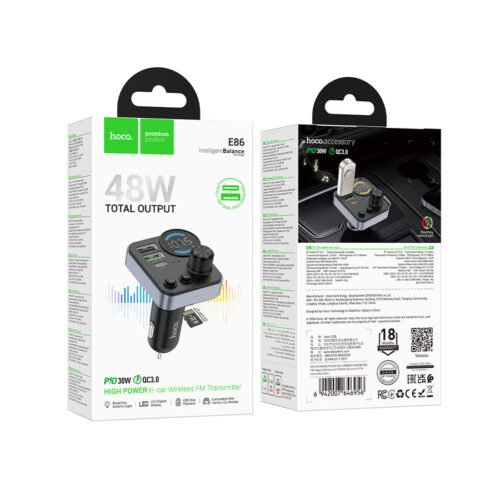Hoco E86 Alegria PD30W QC3.0 with wireless FM transmitter