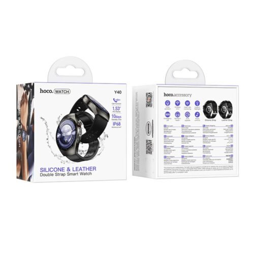 hoco y40 smart watch black 2