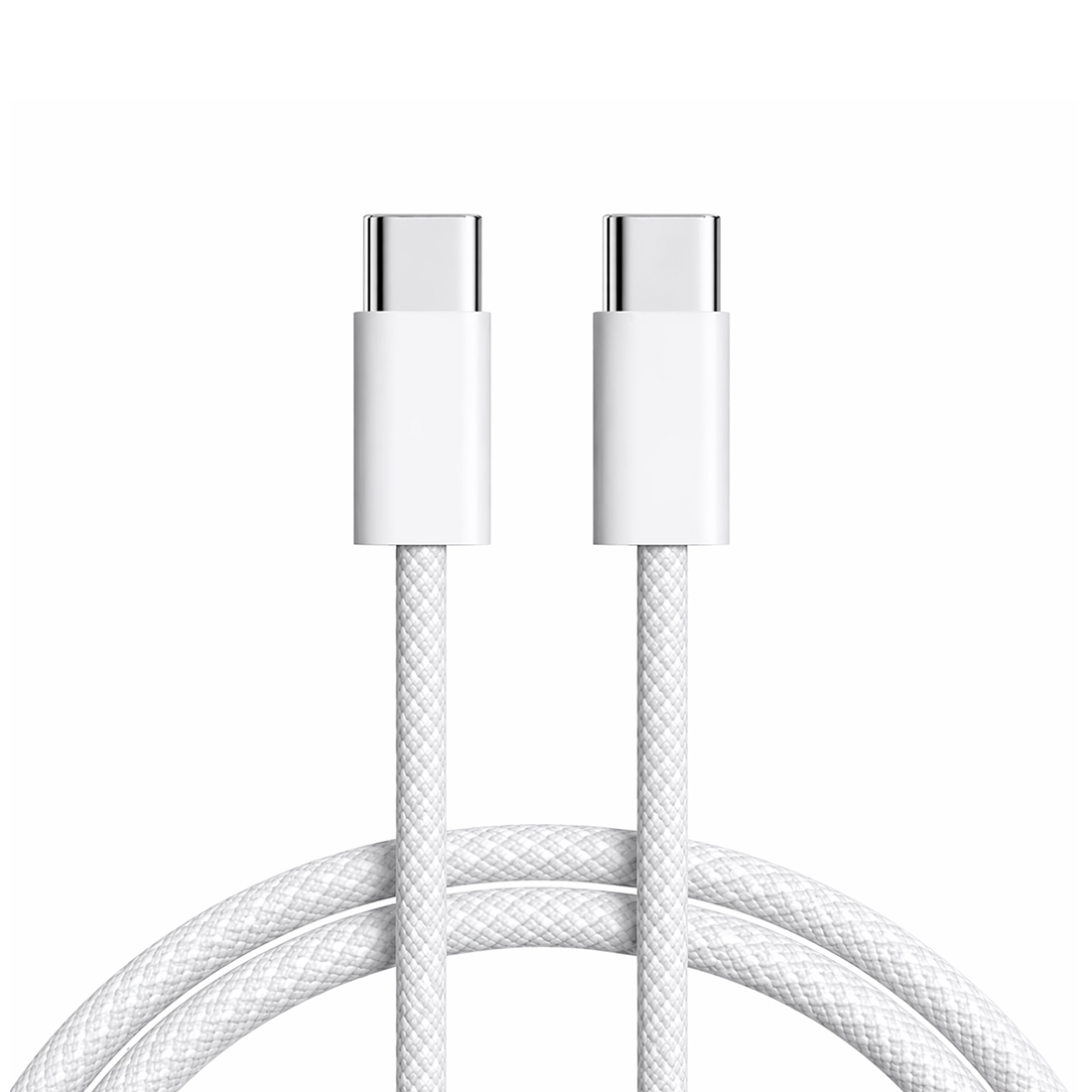 USB-C To USB-C Cable for iPhone Series in Packaging 60W – Knit Texture (1M) with logo