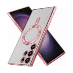 Premium Clear TPU Magsafe Design Case For Samsung Galaxy S25 Fe / S24 Fe - Pink
